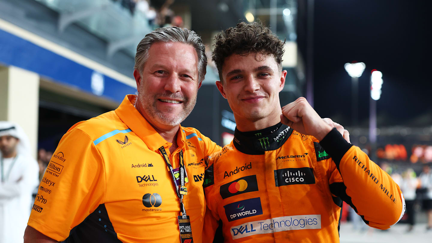 ABU DHABI, UNITED ARAB EMIRATES - DECEMBER 08: Race winner Lando Norris of Great Britain and