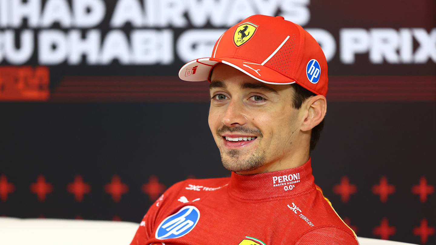ABU DHABI, UNITED ARAB EMIRATES - DECEMBER 08: Third placed Charles Leclerc of Monaco and Ferrari