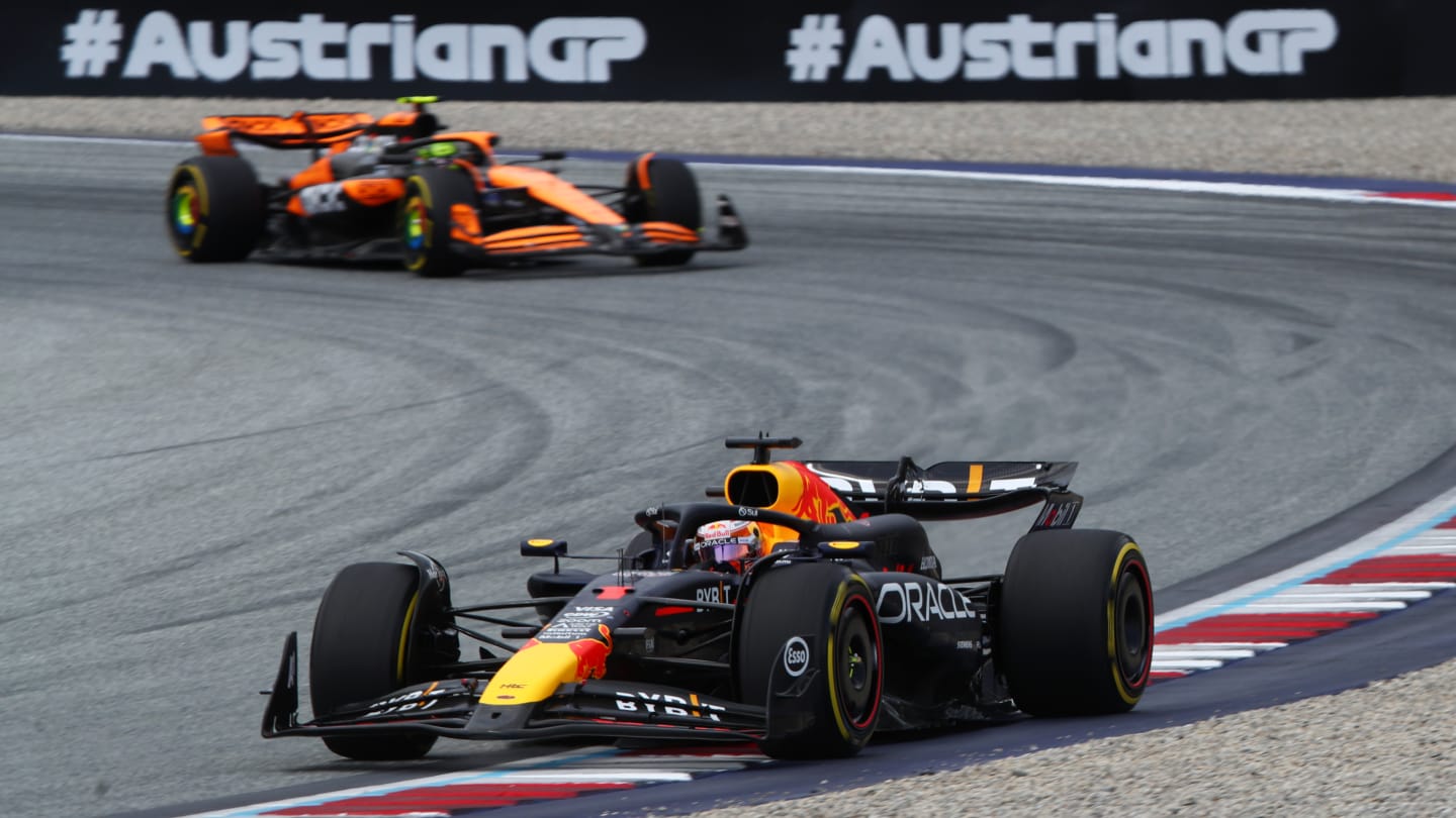 SPIELBERG, AUSTRIA - JUNE 30: Max Verstappen of the Netherlands driving the (1) Oracle Red Bull