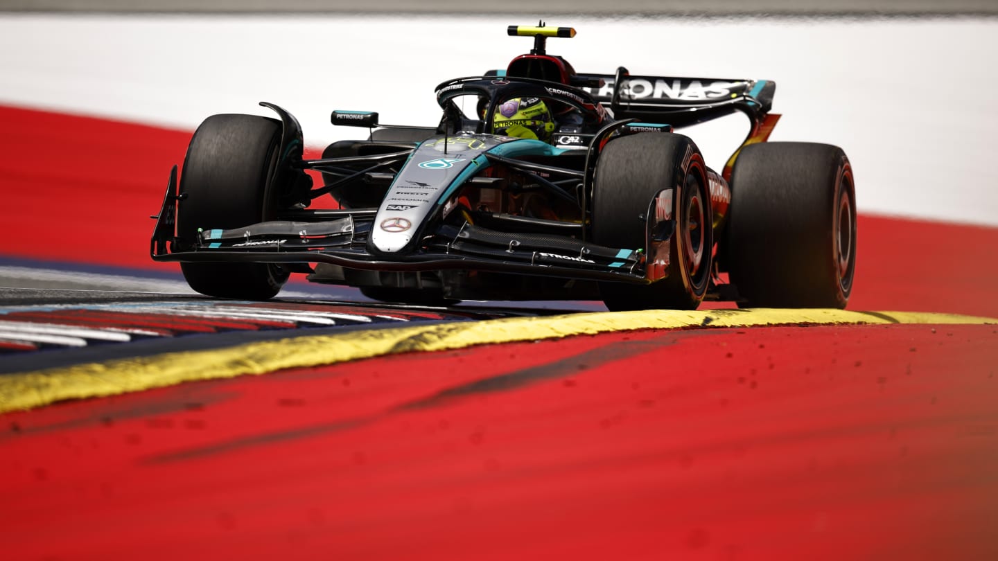 SPIELBERG, AUSTRIA - JUNE 28: Lewis Hamilton of Great Britain driving the (44) Mercedes AMG