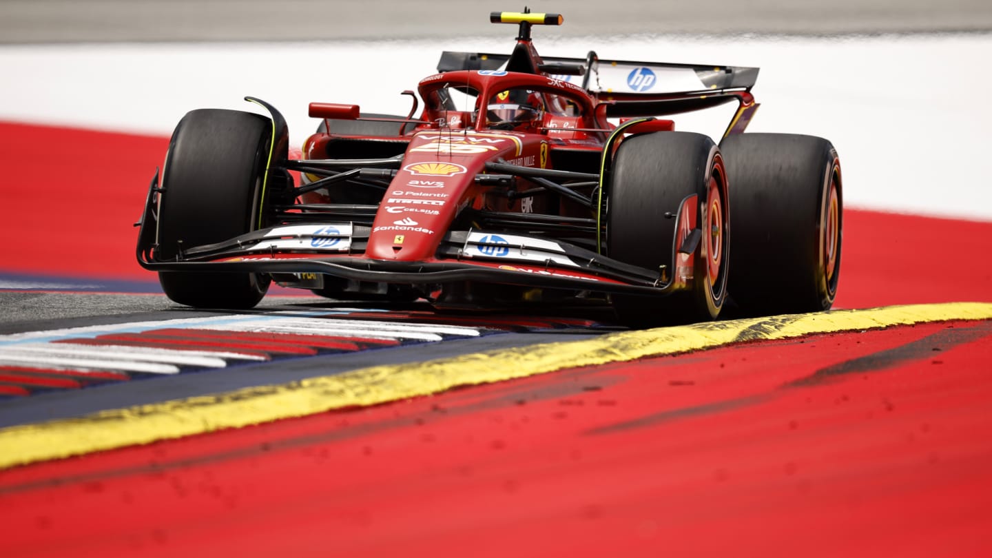 SPIELBERG, AUSTRIA - JUNE 28: Carlos Sainz of Spain driving (55) the Ferrari SF-24 on track during
