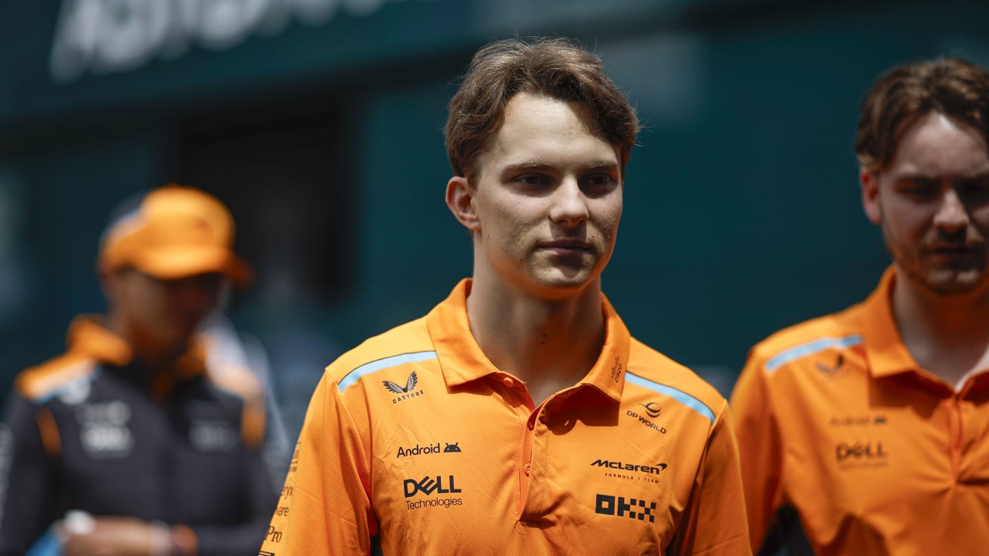 SPIELBERG, AUSTRIA - JUNE 27: Oscar Piastri of Australia and McLaren walks in the Paddock during