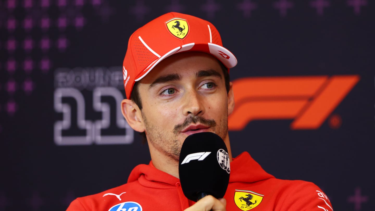 SPIELBERG, AUSTRIA - JUNE 27: Charles Leclerc of Monaco and Ferrari attends the Drivers Press