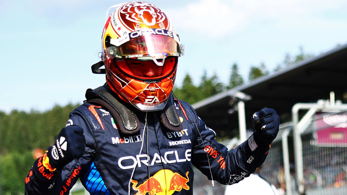 SPIELBERG, AUSTRIA - JUNE 29: Pole position qualifier Max Verstappen of the Netherlands and Oracle