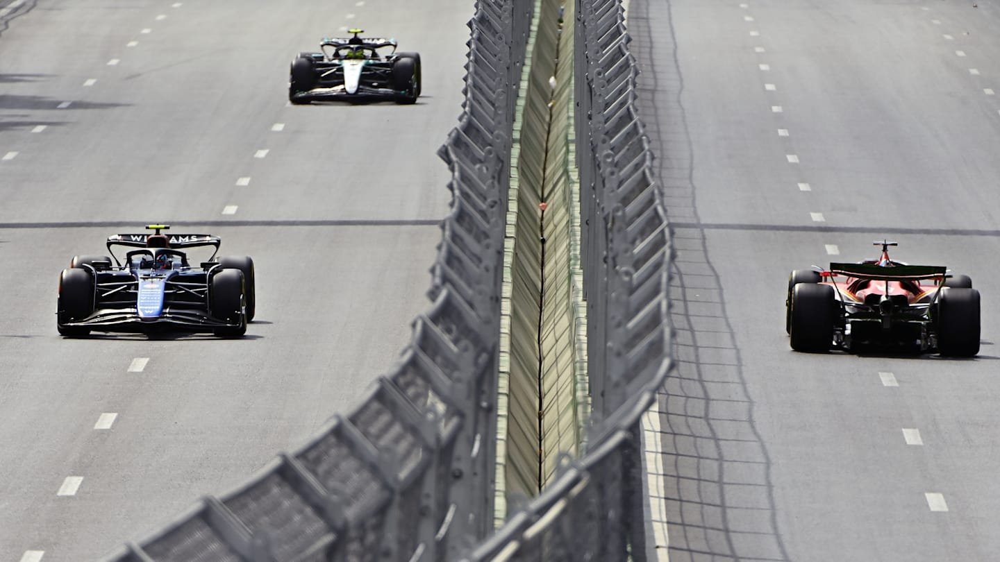 BAKU, AZERBAIJAN - SEPTEMBER 13: Franco Colapinto of Argentina driving the (43) Williams FW46