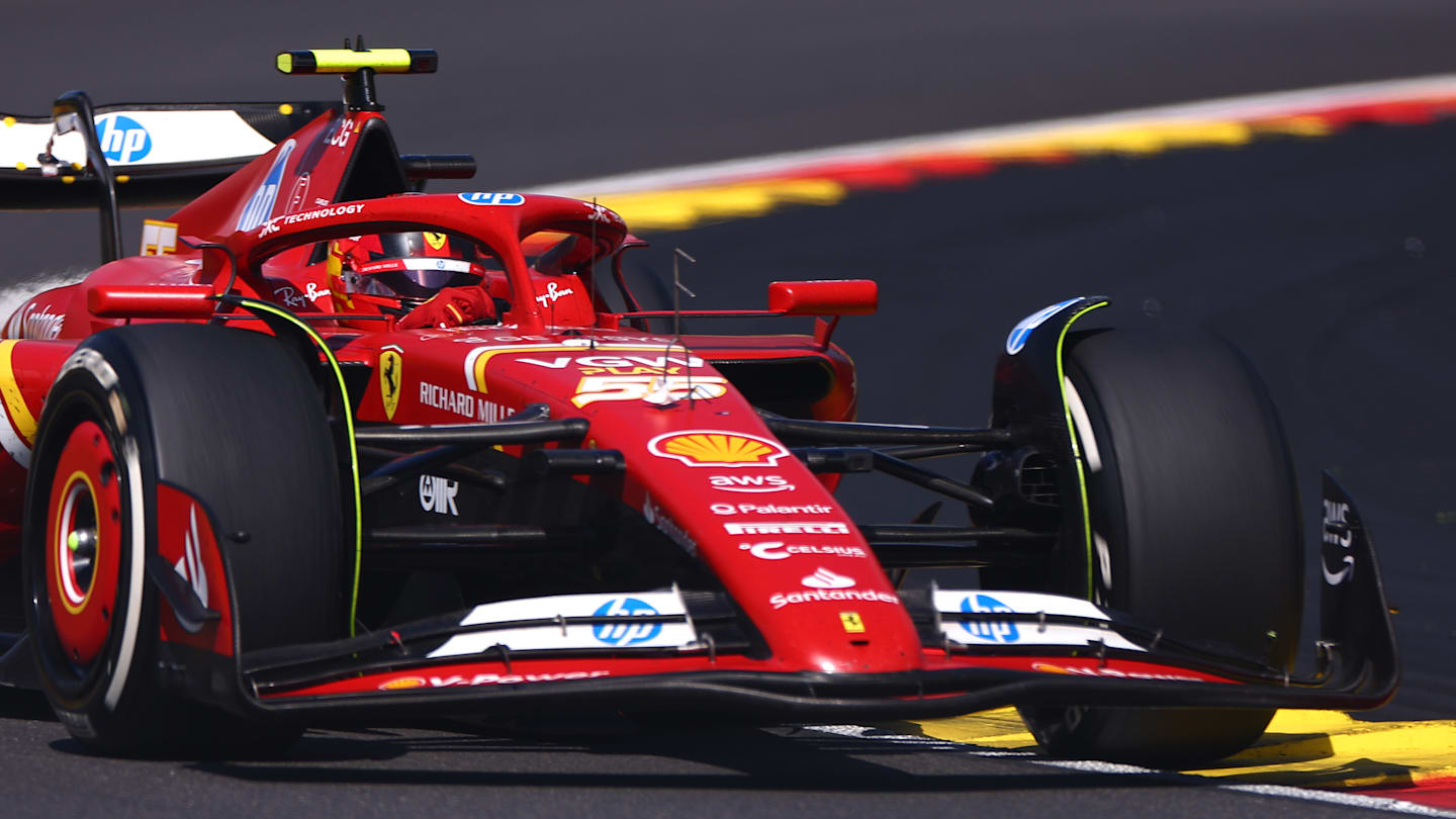 SPA, BELGIUM - JULY 28: Carlos Sainz of Spain driving (55) the Ferrari SF-24 on track during the F1