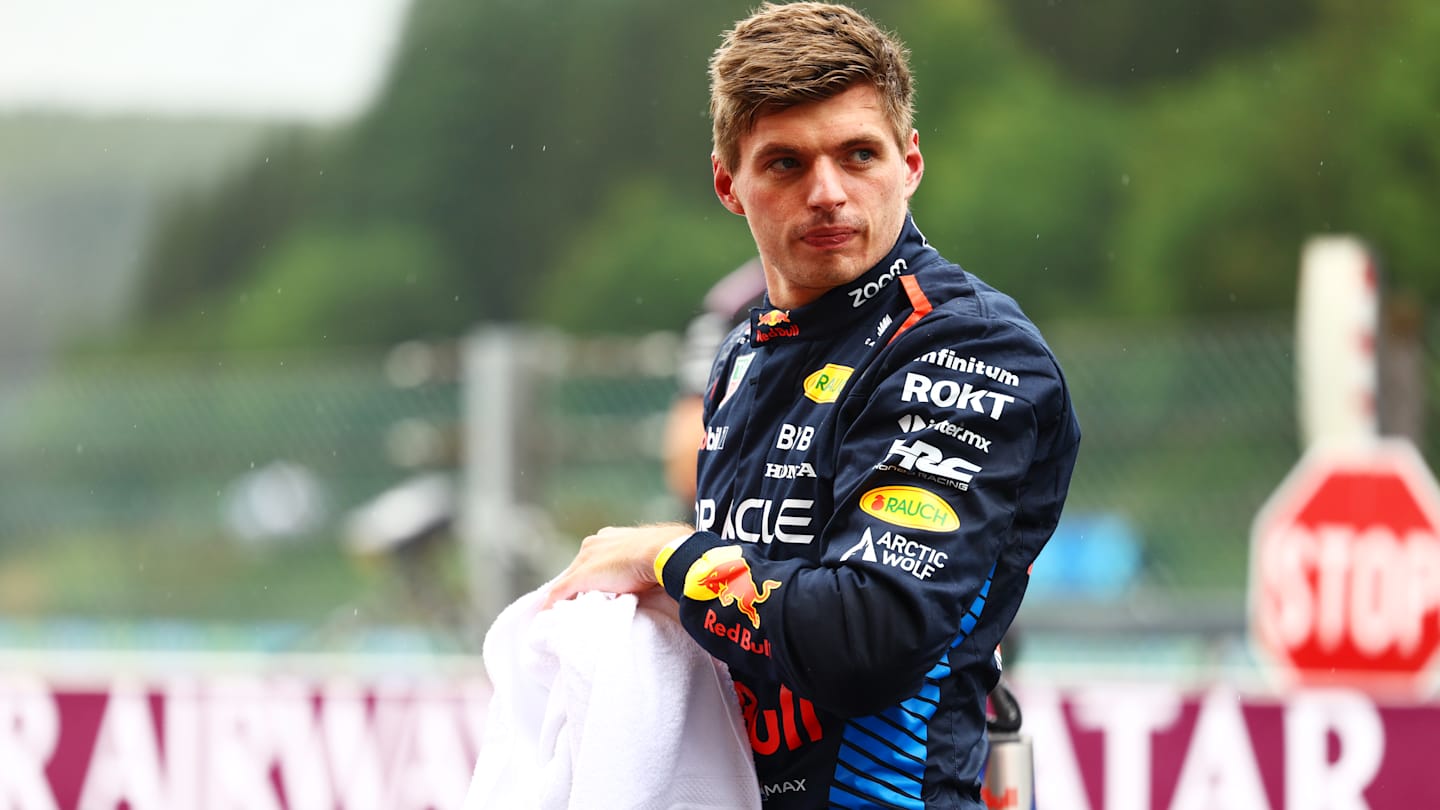 SPA, BELGIUM - JULY 27: Pole position qualifier Max Verstappen of the Netherlands and Oracle Red