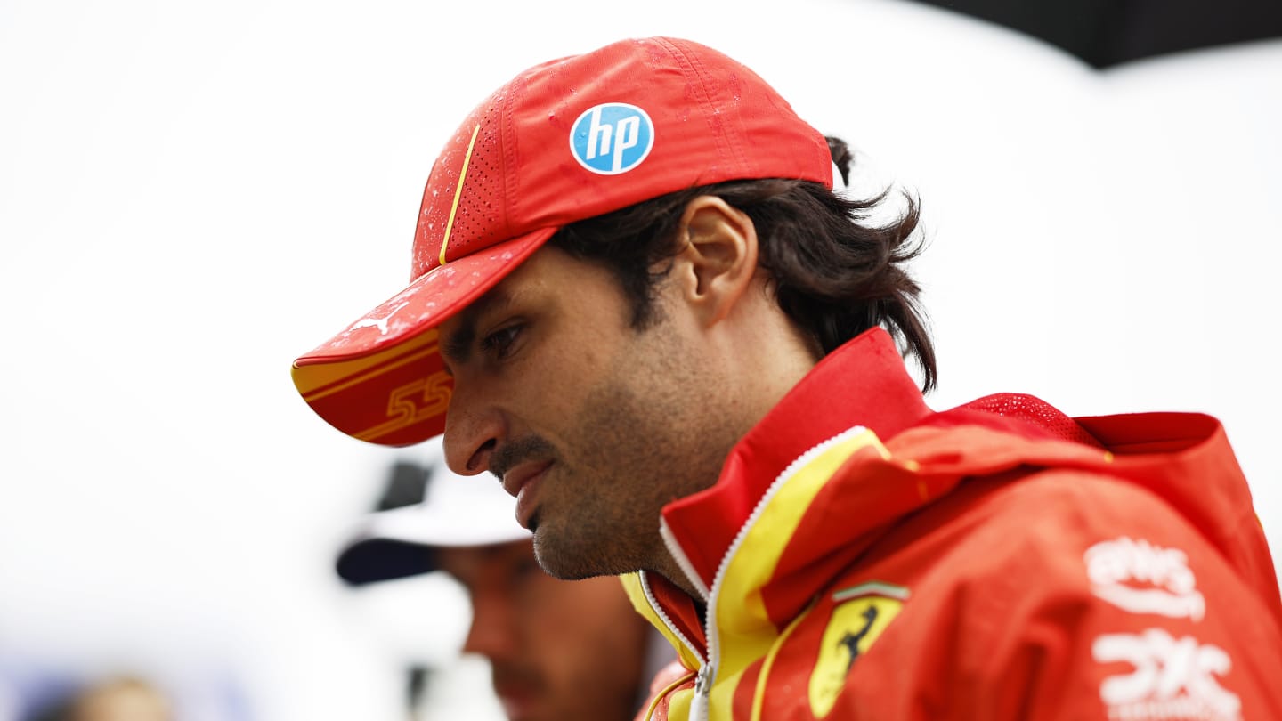 MONTREAL, QUEBEC - JUNE 09: Carlos Sainz of Spain driving (55) the Ferrari SF-24 looks on from the