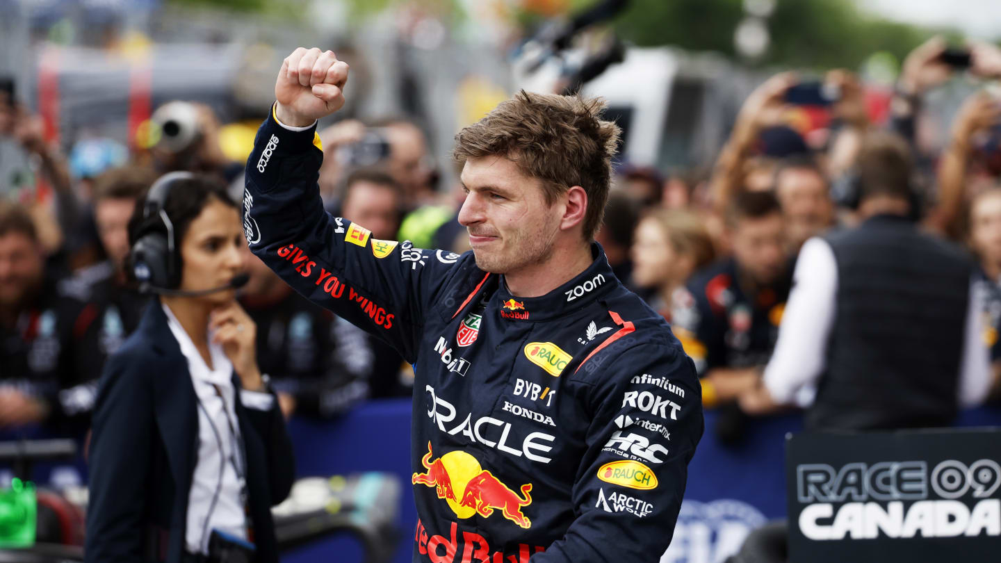 MONTREAL, QUEBEC - JUNE 09: Race winner Max Verstappen of the Netherlands and Oracle Red Bull