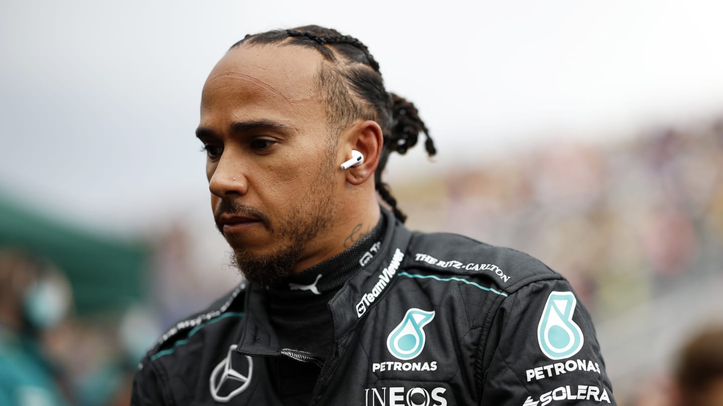 MONTREAL, QUEBEC - JUNE 09: Lewis Hamilton of Great Britain and Mercedes looks on, on the grid