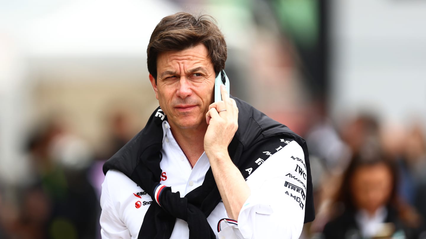 SHANGHAI, CHINA - APRIL 21: Mercedes GP Executive Director Toto Wolff talks on the phone in the