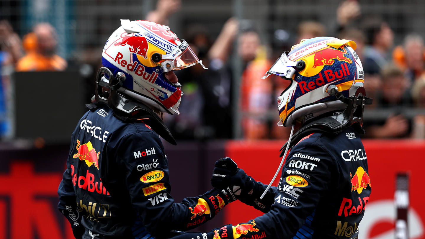 SHANGHAI, CHINA - APRIL 21: Race winner Max Verstappen of the Netherlands and Oracle Red Bull