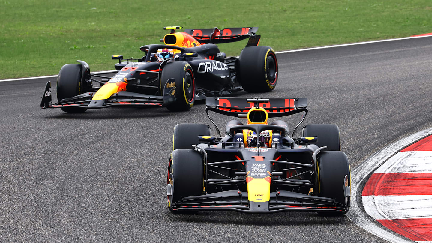 SHANGHAI, CHINA - APRIL 21: Max Verstappen of the Netherlands driving the (1) Oracle Red Bull