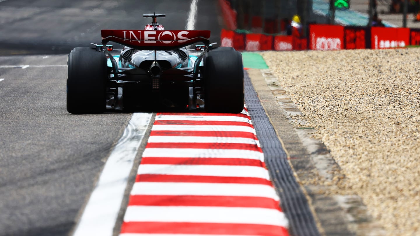 SHANGHAI, CHINA - APRIL 19: George Russell of Great Britain driving the (63) Mercedes AMG Petronas