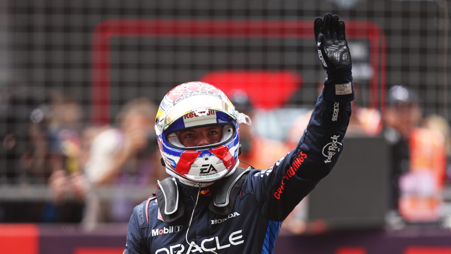 SHANGHAI, CHINA - APRIL 20: Sprint winner Max Verstappen of the Netherlands and Oracle Red Bull