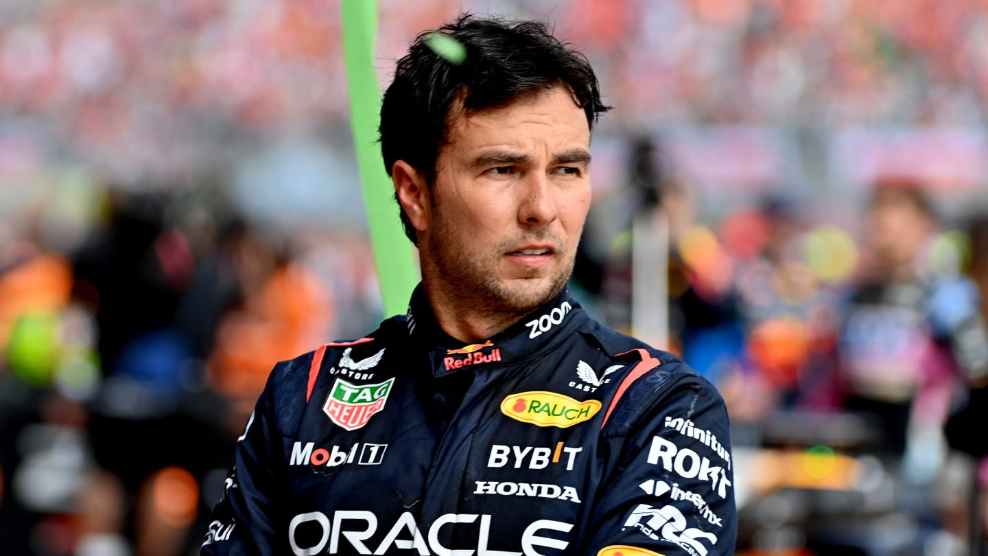 IMOLA, ITALY - MAY 19: 8th placed Sergio Perez of Mexico and Oracle Red Bull Racing looks on in