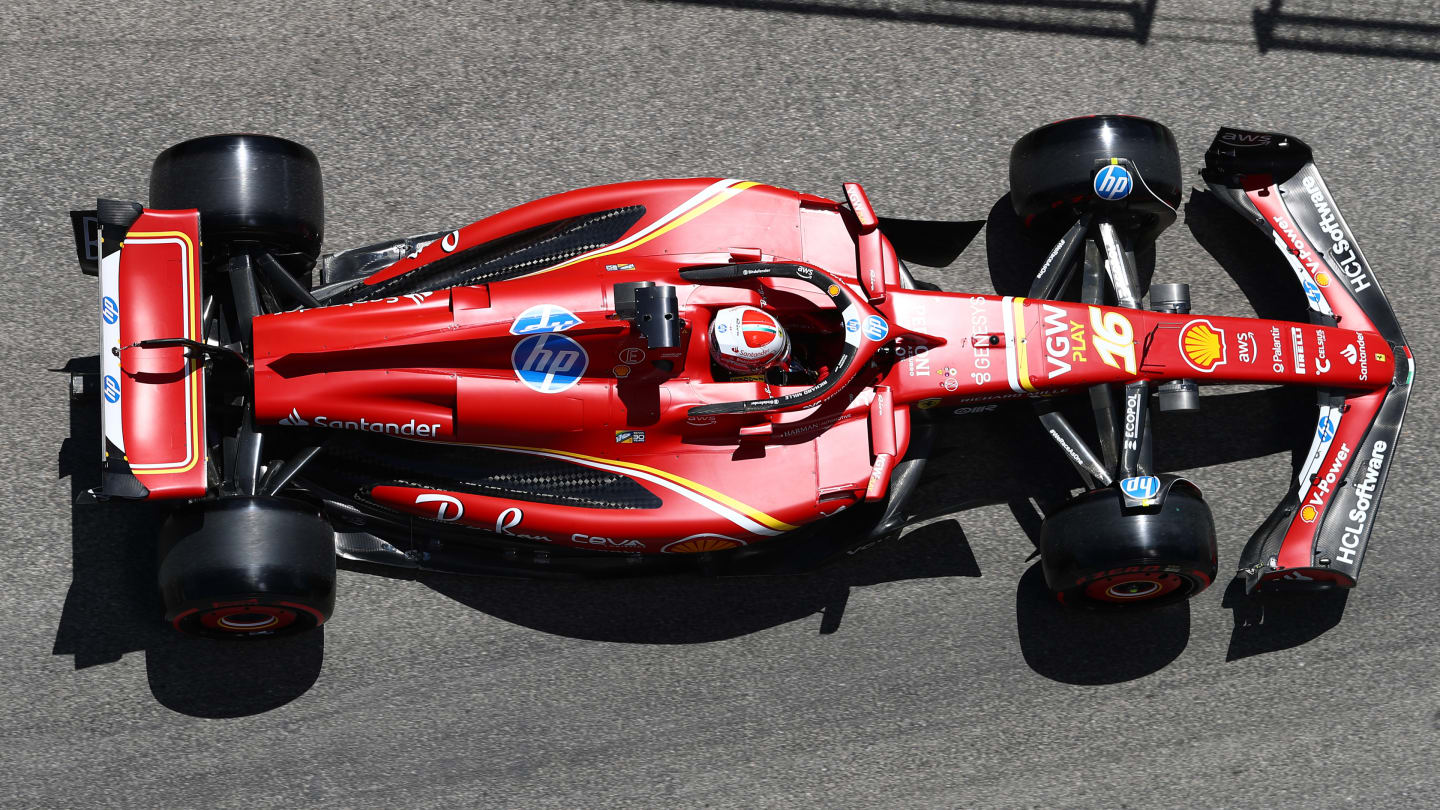 IMOLA, ITALY - MAY 17: Charles Leclerc of Monaco driving the (16) Ferrari SF-24 in the Pitlane