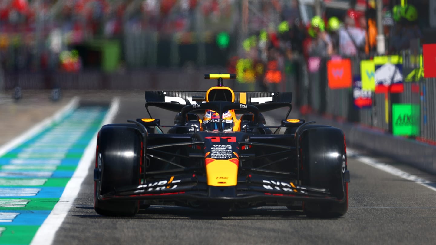 IMOLA, ITALY - MAY 18: Sergio Perez of Mexico driving the (11) Oracle Red Bull Racing RB20 in the