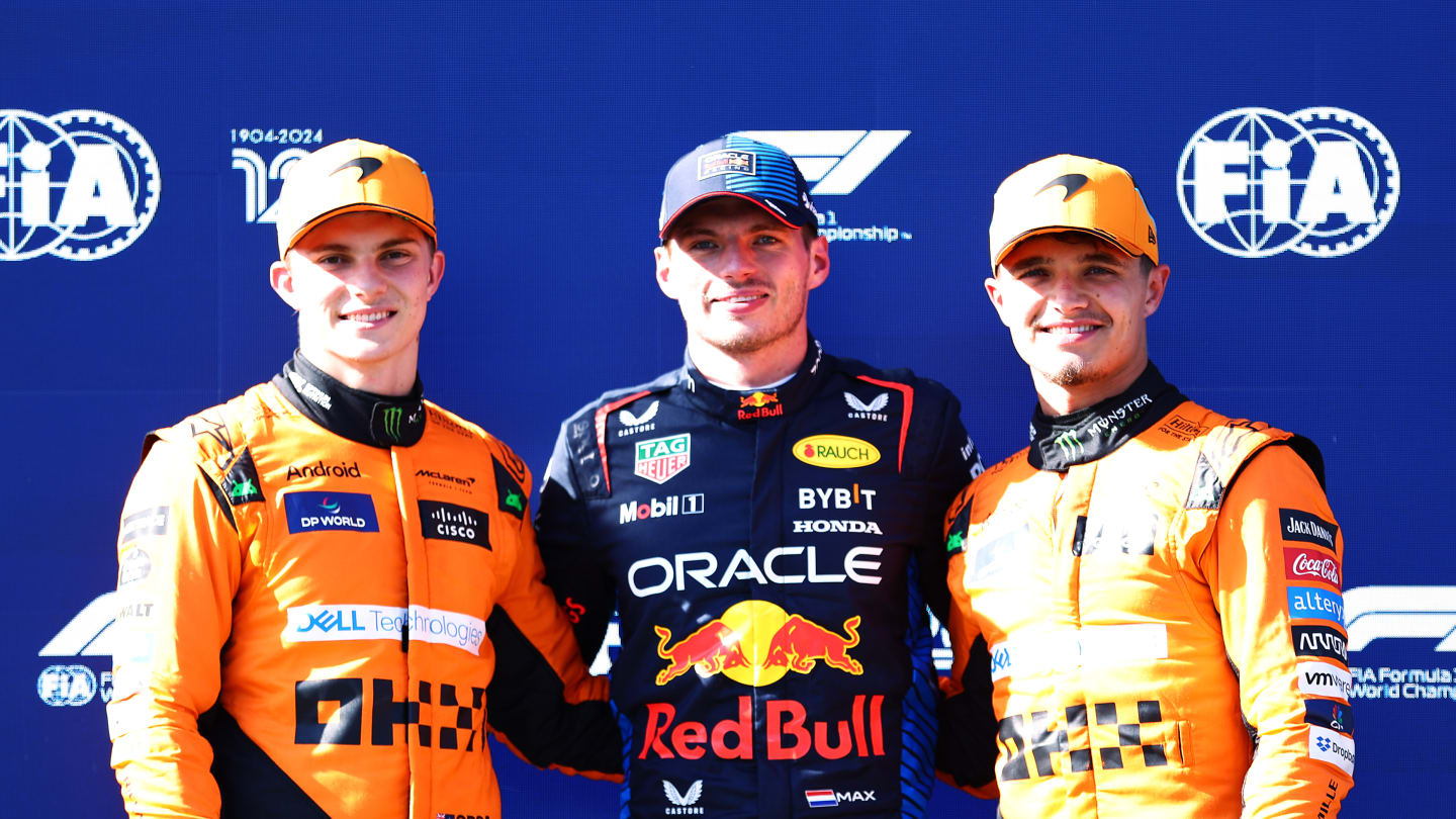 IMOLA, ITALY - MAY 18: Pole position qualifier Max Verstappen of the Netherlands and Oracle Red