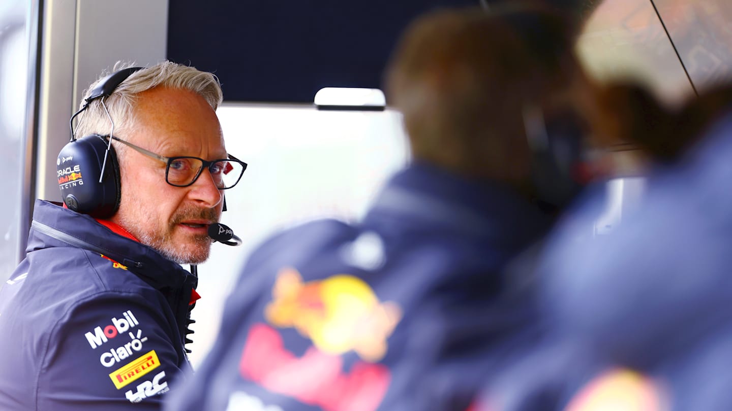 NORTHAMPTON, ENGLAND - JULY 05: Oracle Red Bull Racing Sporting Director Jonathan Wheatley looks on