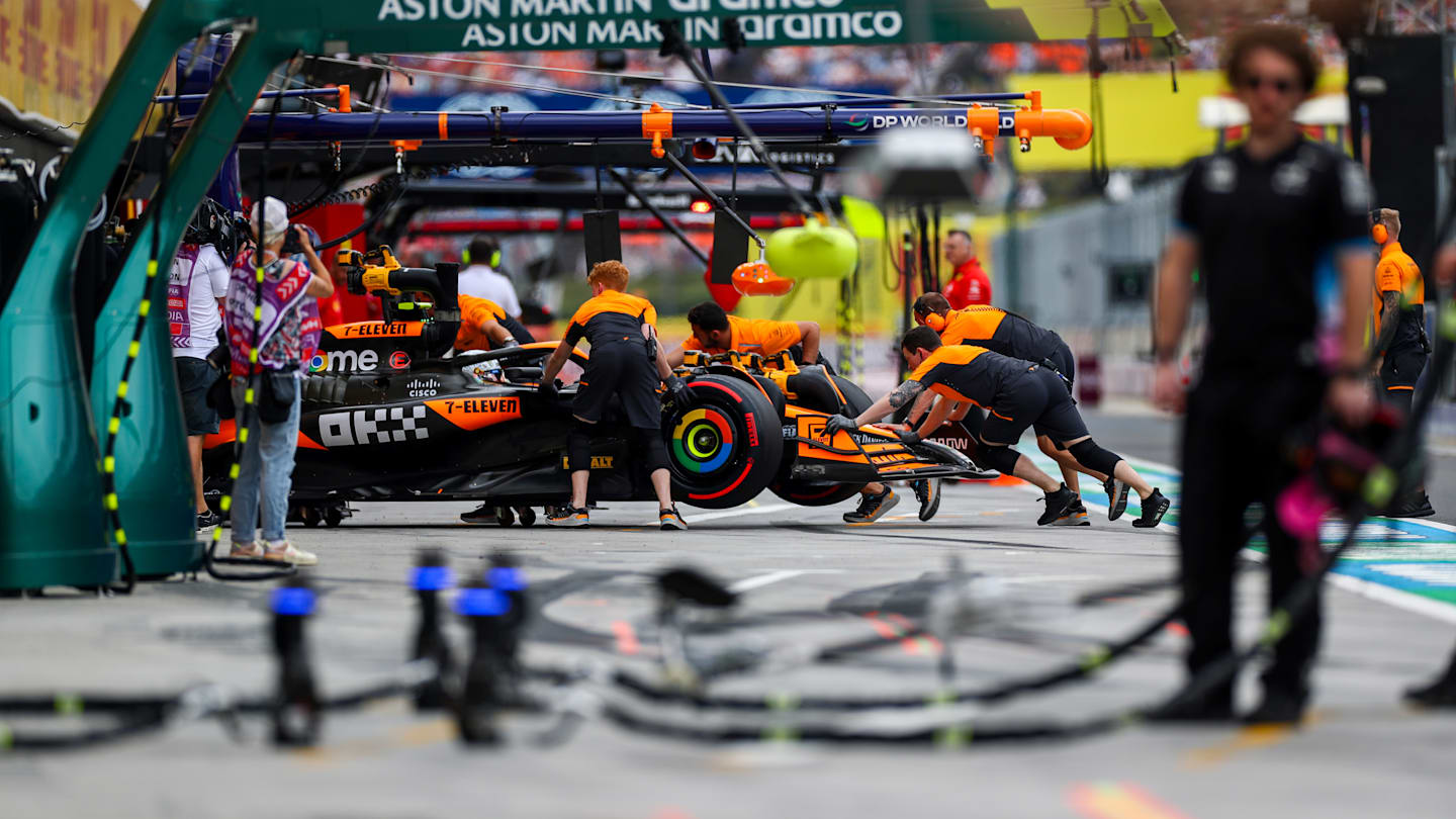 BUDAPEST, HUNGARY - JULY 20: The pitlane during qualifying ahead of the F1 Grand Prix of Hungary at