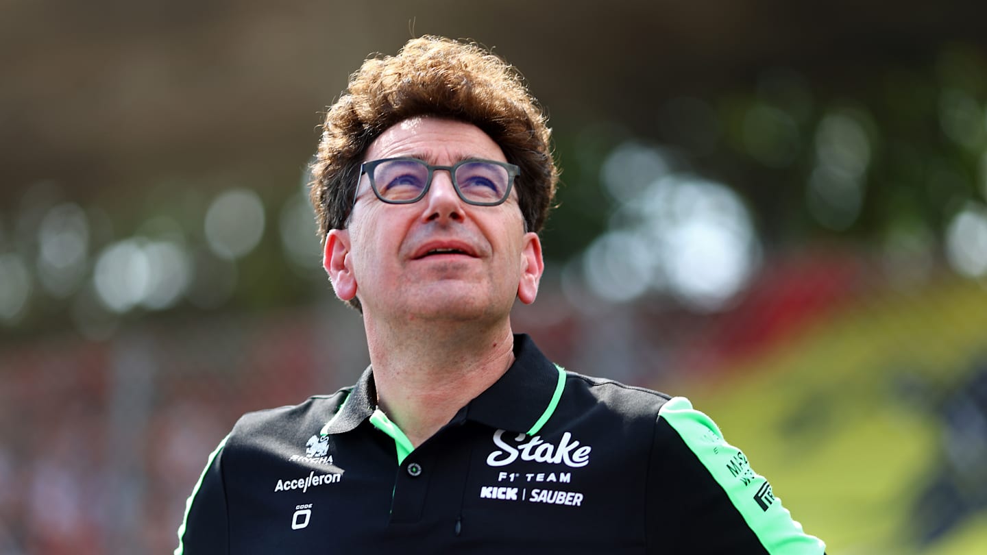 MONZA, ITALY - SEPTEMBER 01: Mattia Binotto, Stake F1 Team Kick Sauber boss, looks on, on the grid