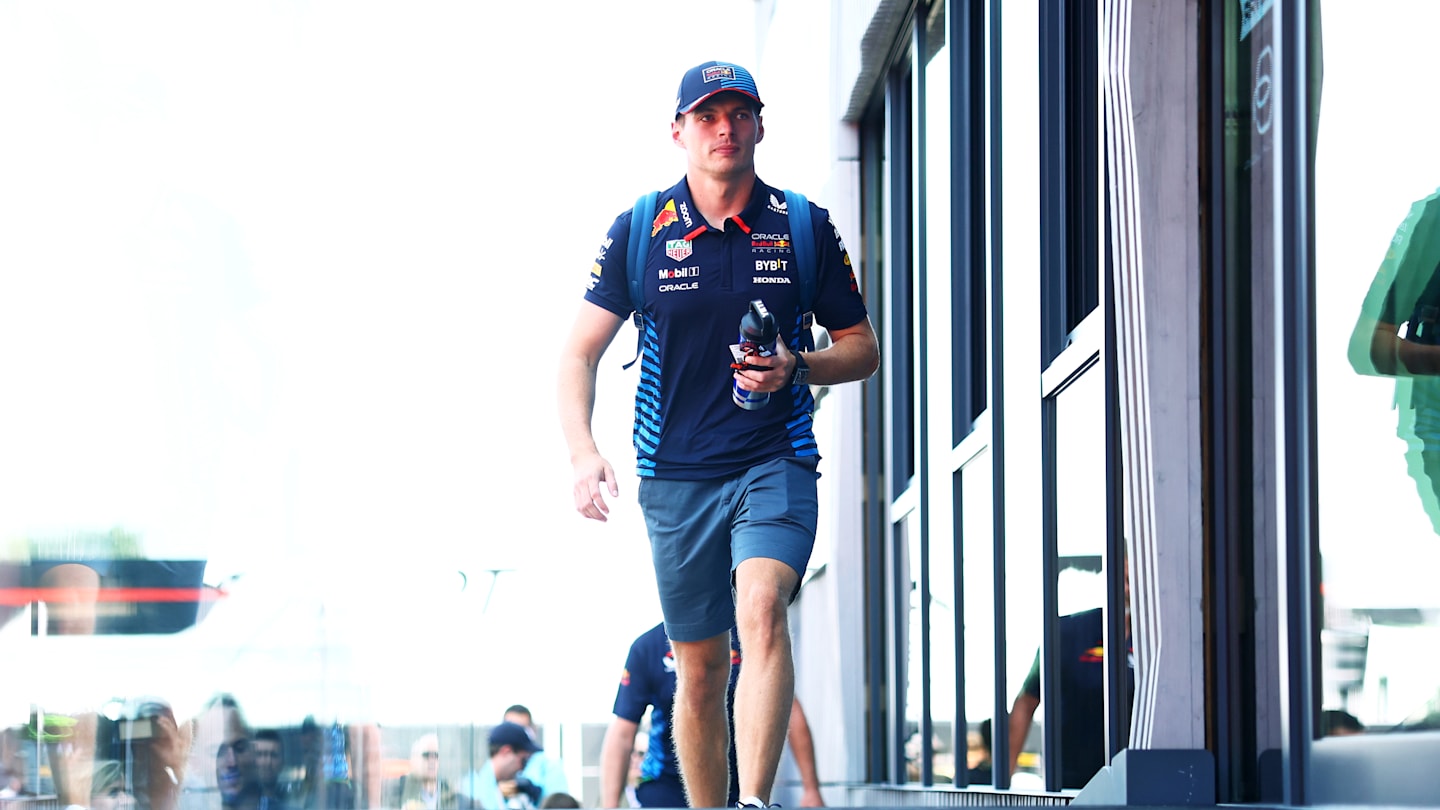 MONZA, ITALY - AUGUST 29: Max Verstappen of the Netherlands and Oracle Red Bull Racing walks in the