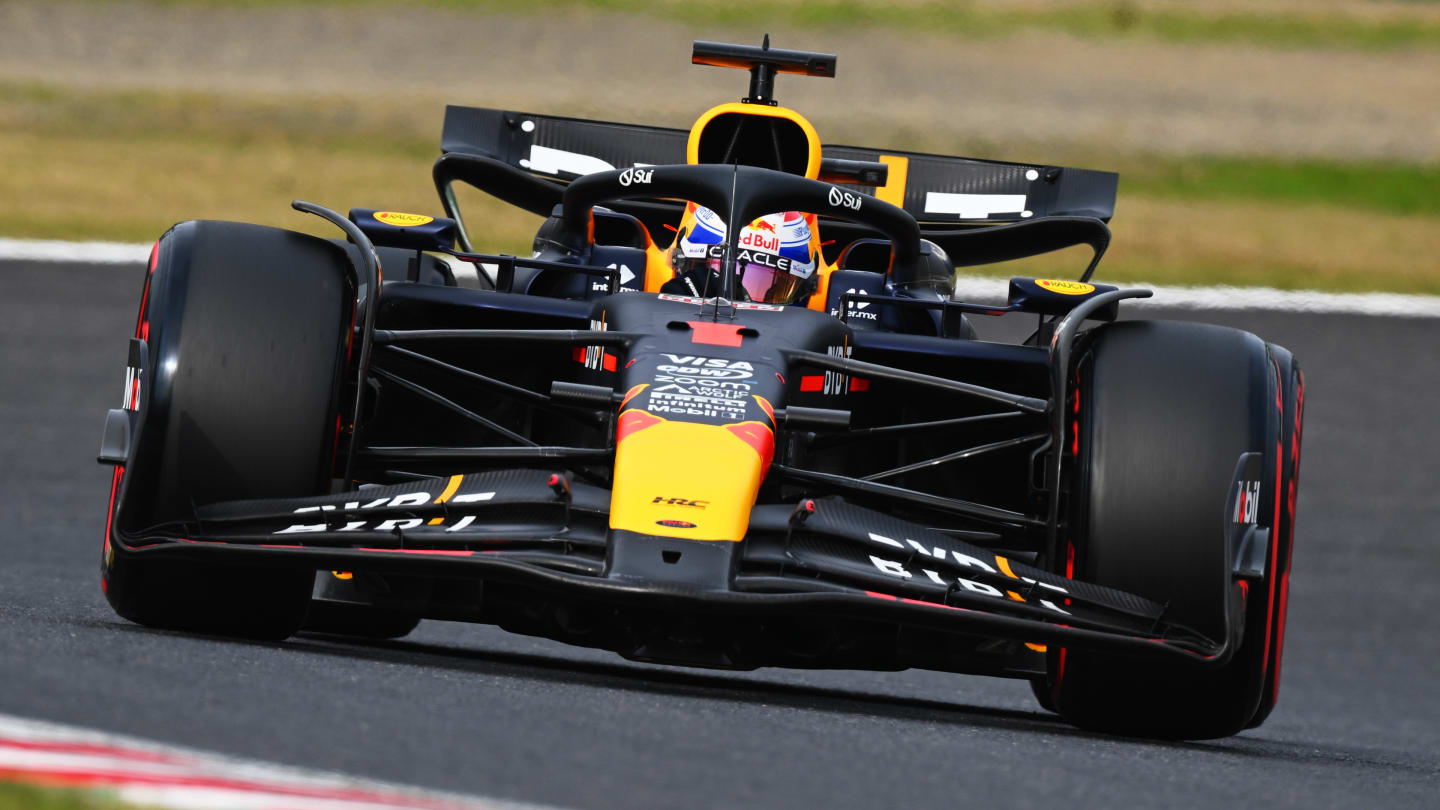 SUZUKA, JAPAN - APRIL 06: Max Verstappen of the Netherlands driving the (1) Oracle Red Bull Racing