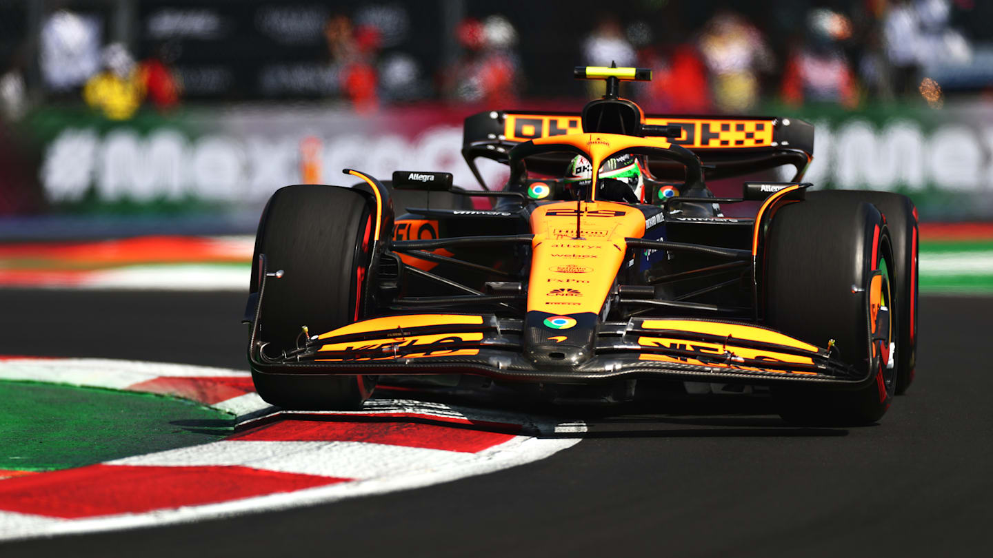 MEXICO CITY, MEXICO - OCTOBER 25: Pato O'Ward of Mexico driving the (29) McLaren MCL38 Mercedes on