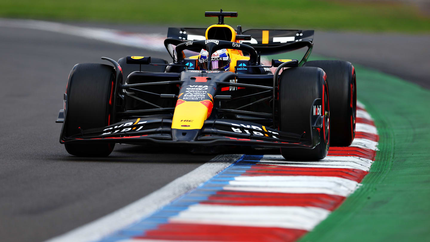MEXICO CITY, MEXICO - OCTOBER 26: Max Verstappen of the Netherlands driving the (1) Oracle Red Bull