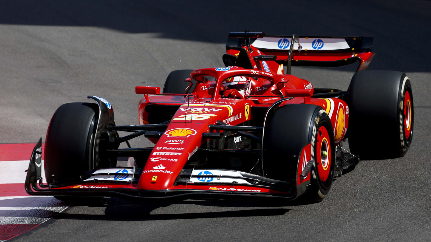 MONTE-CARLO, MONACO - MAY 26: Charles Leclerc of Monaco driving the (16) Ferrari SF-24 on track