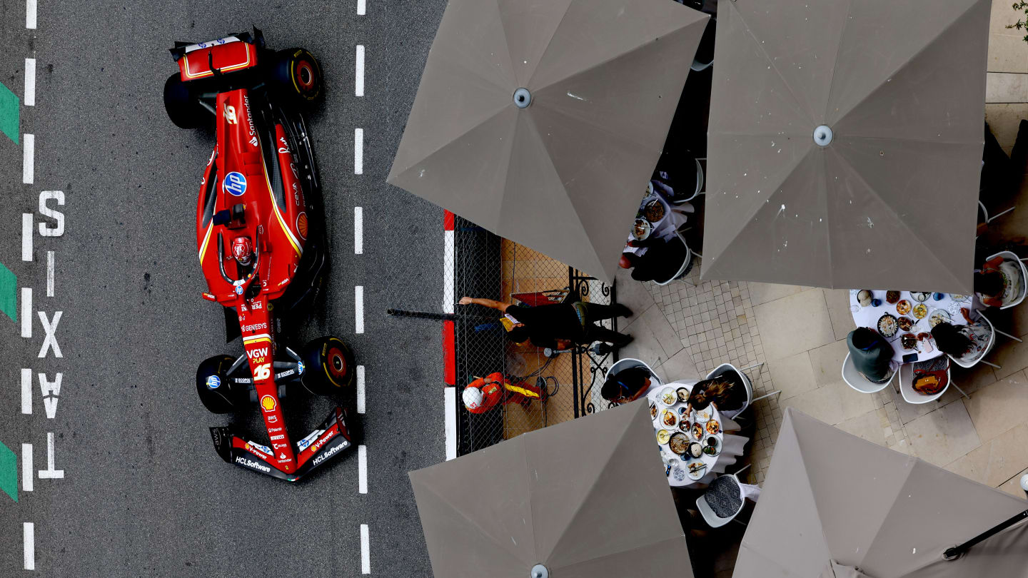 MONTE-CARLO, MONACO - MAY 24: Charles Leclerc of Monaco driving the (16) Ferrari SF-24 on track