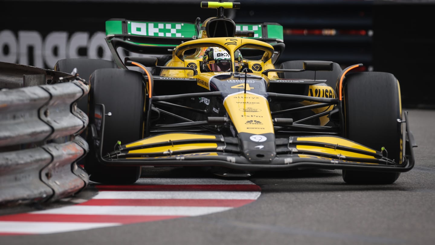 MONTE-CARLO, MONACO - MAY 24: Lando Norris of Great Britain driving the (4) McLaren MCL38 Mercedes