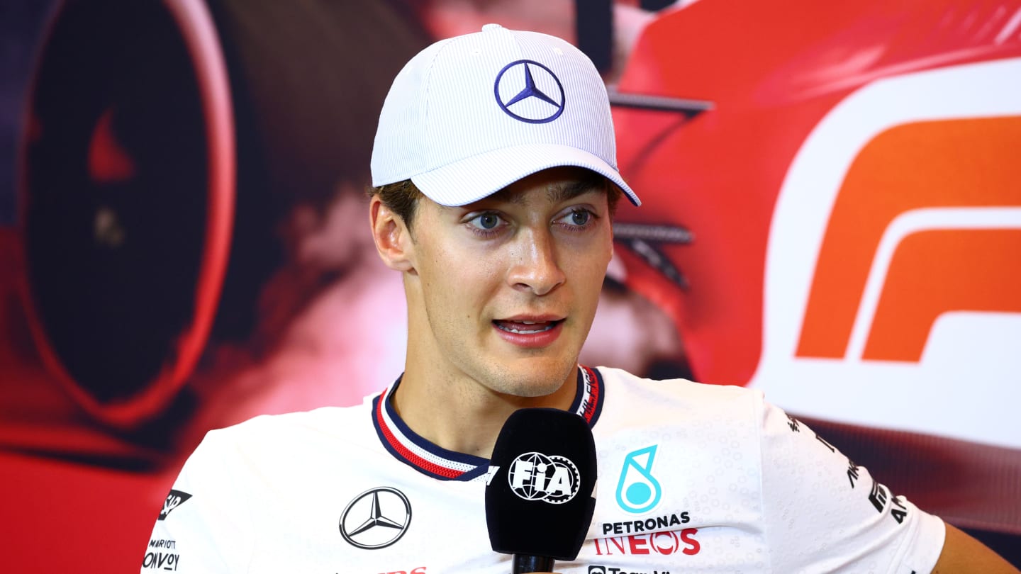 MONTE-CARLO, MONACO - MAY 23: George Russell of Great Britain and Mercedes attends the Drivers