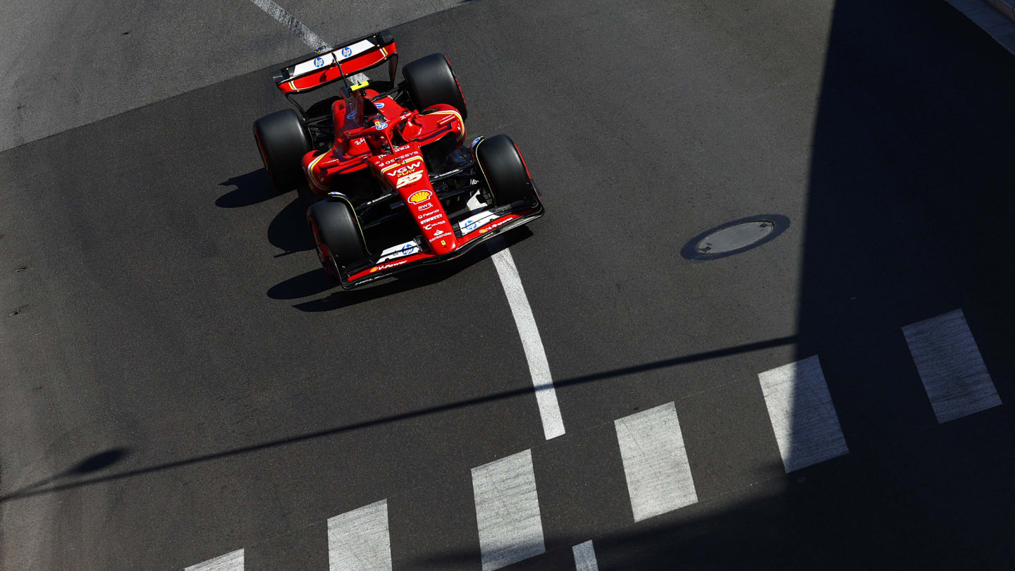 MONTE-CARLO, MONACO - MAY 25: Carlos Sainz of Spain driving (55) the Ferrari SF-24 on track during qualifying ahead of the F1 Grand Prix of Monaco at Circuit de Monaco on May 25, 2024 in Monte-Carlo, Monaco. (Photo by Clive Rose/Getty Images)