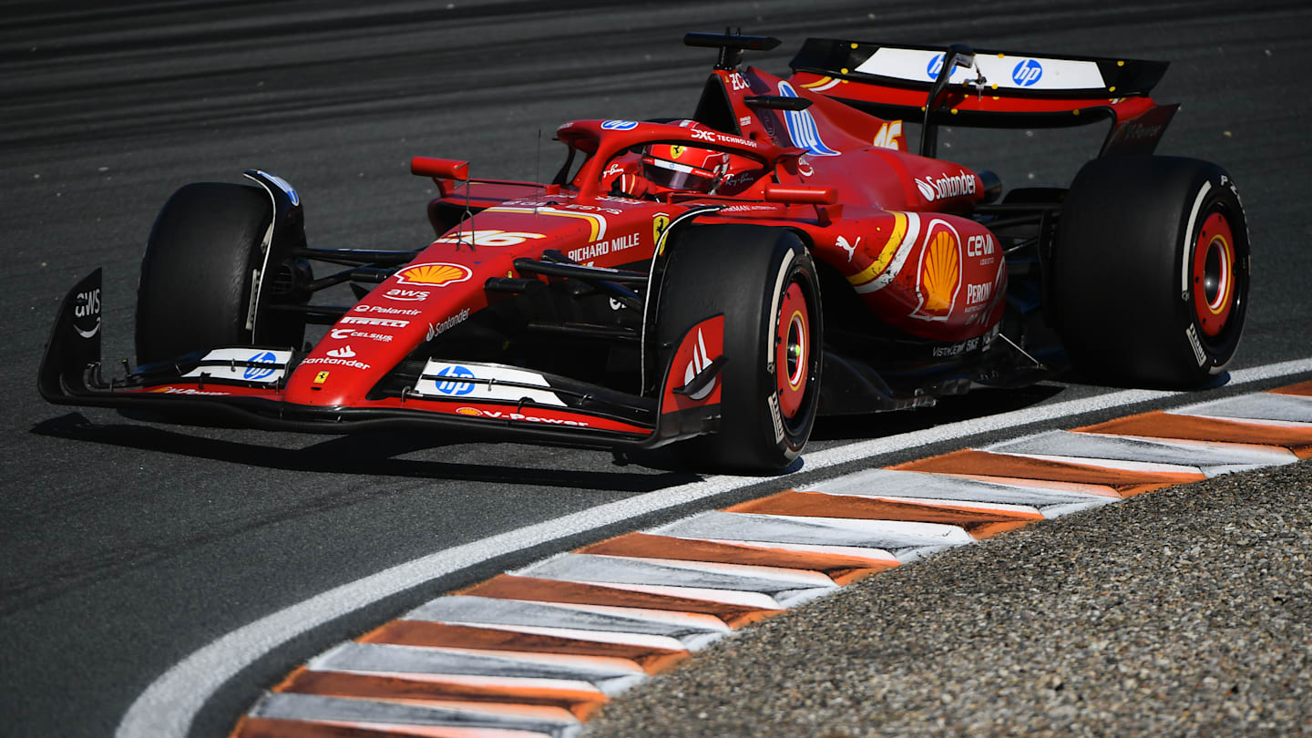 ZANDVOORT, NETHERLANDS - AUGUST 25: Charles Leclerc of Monaco driving the (16) Ferrari SF-24 on