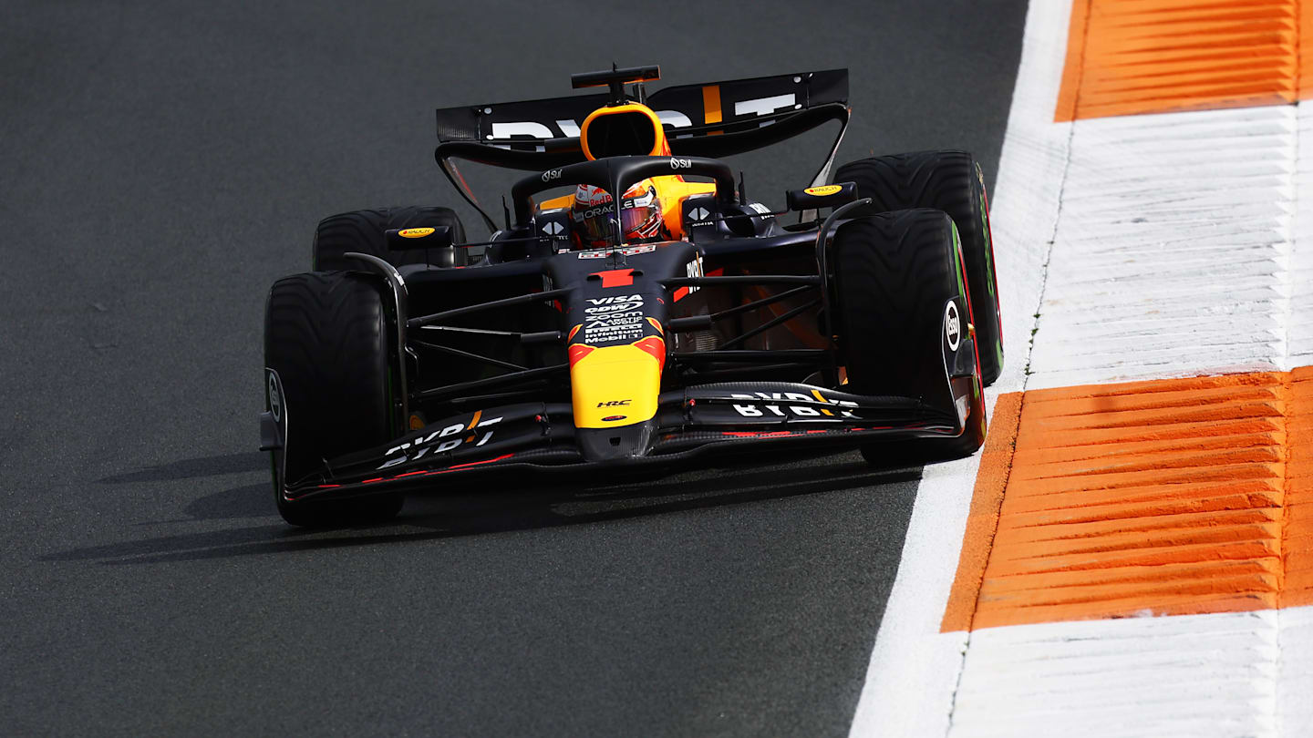 ZANDVOORT, NETHERLANDS - AUGUST 23: Max Verstappen of the Netherlands driving the (1) Oracle Red