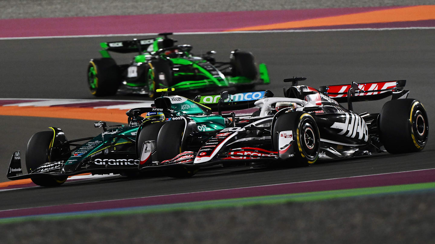 LUSAIL CITY, QATAR - NOVEMBER 30: Fernando Alonso of Spain driving the (14) Aston Martin AMR24