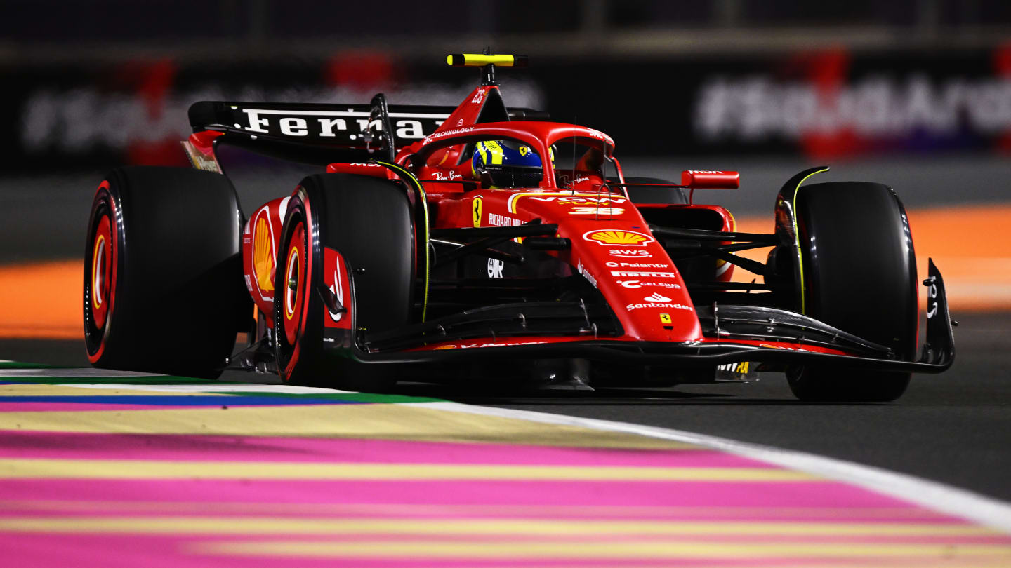 JEDDAH, SAUDI ARABIA - MARCH 08: Oliver Bearman of Great Britain driving the (38) Ferrari SF-24 on