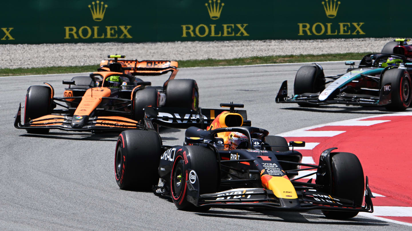 Max Verstappen in <a href="https://luxurycardeals.com/news/ferrari-barcelona-drama-sainz-leclerc-clash">Barcelona</a> 2024