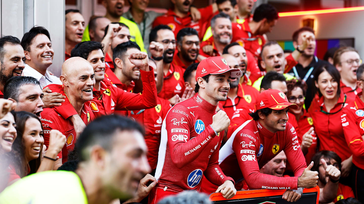 AUSTIN, TEXAS - OCTOBER 20: Race winner Charles Leclerc of Monaco and Ferrari and Second placed