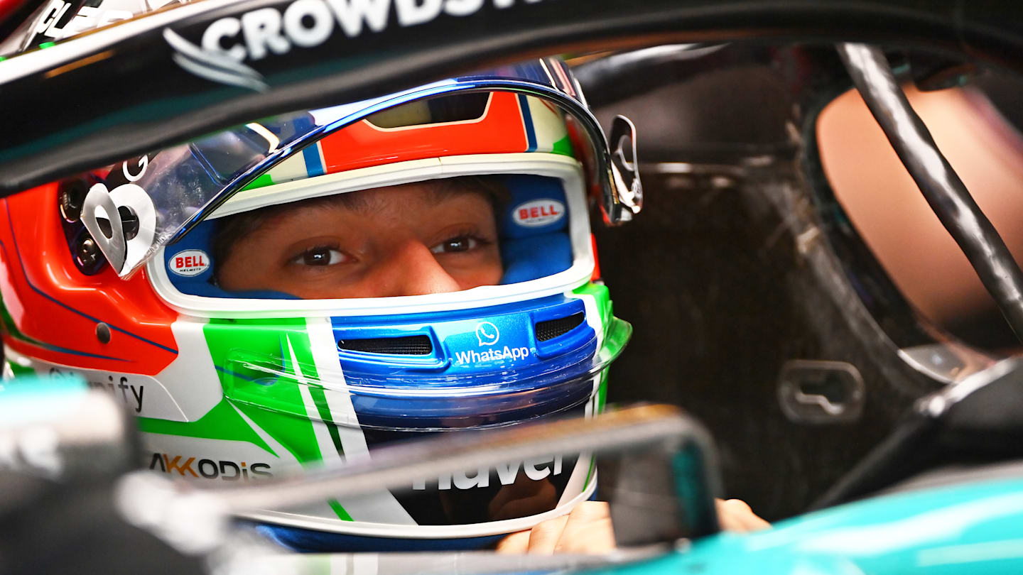 ABU DHABI, UNITED ARAB EMIRATES - DECEMBER 10: Andrea Kimi Antonelli of Italy and Mercedes prepares
