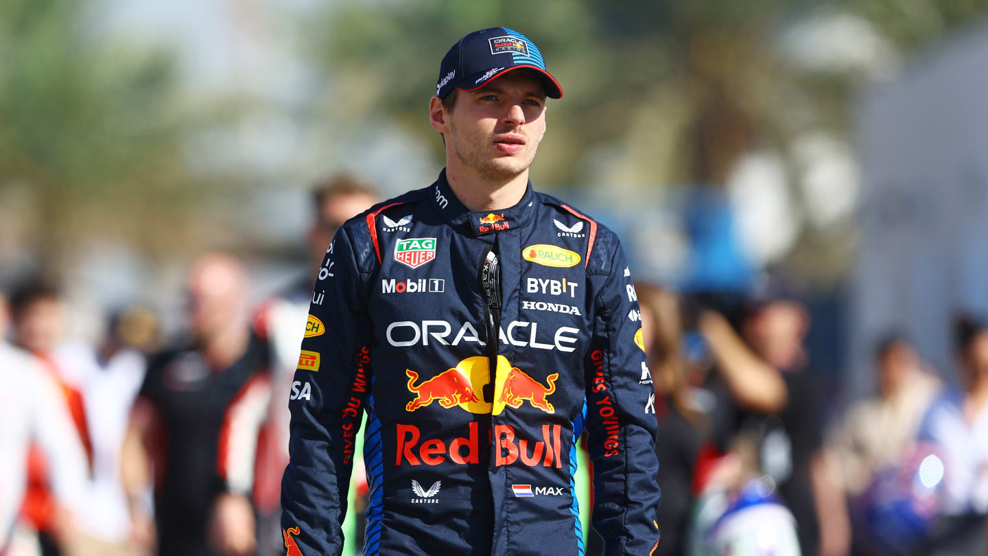 BAHRAIN, BAHRAIN - FEBRUARY 21: Max Verstappen of the Netherlands and Oracle Red Bull Racing walks