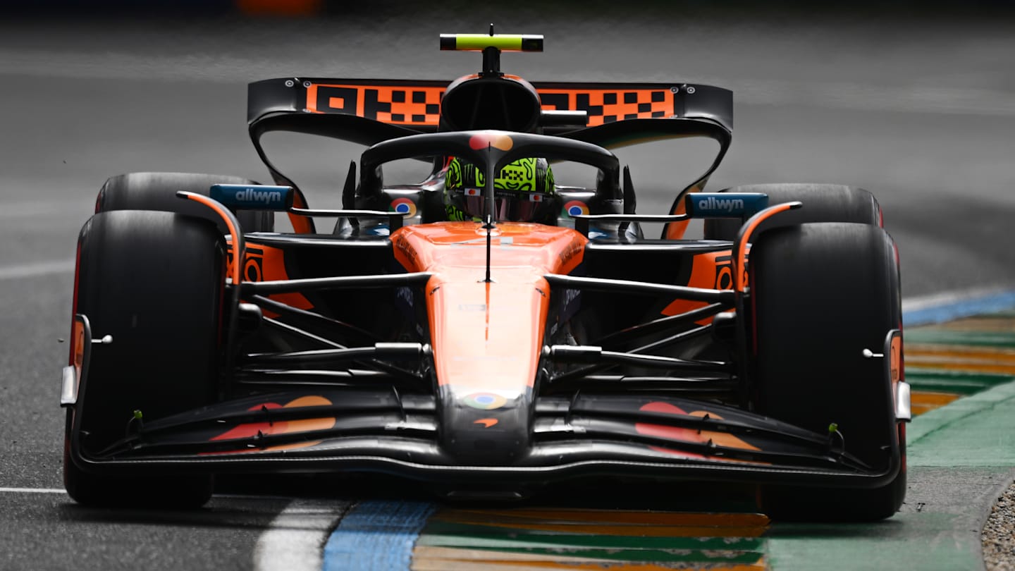 MELBOURNE, AUSTRALIA - MARCH 15: Lando Norris of Great Britain and McLaren on track during