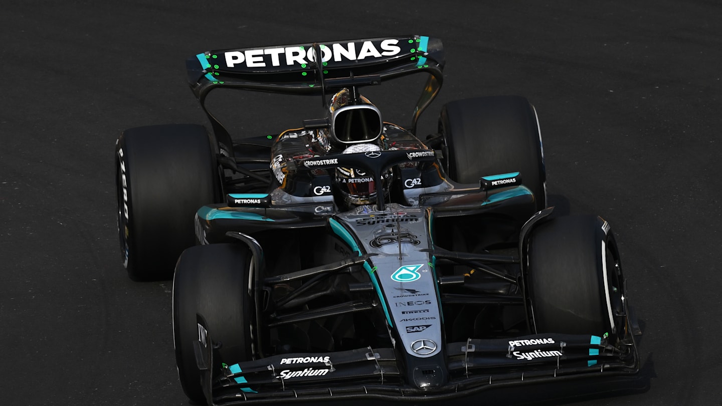 SHANGHAI, CHINA - MARCH 23: George Russell of Great Britain driving the (63) Mercedes AMG Petronas