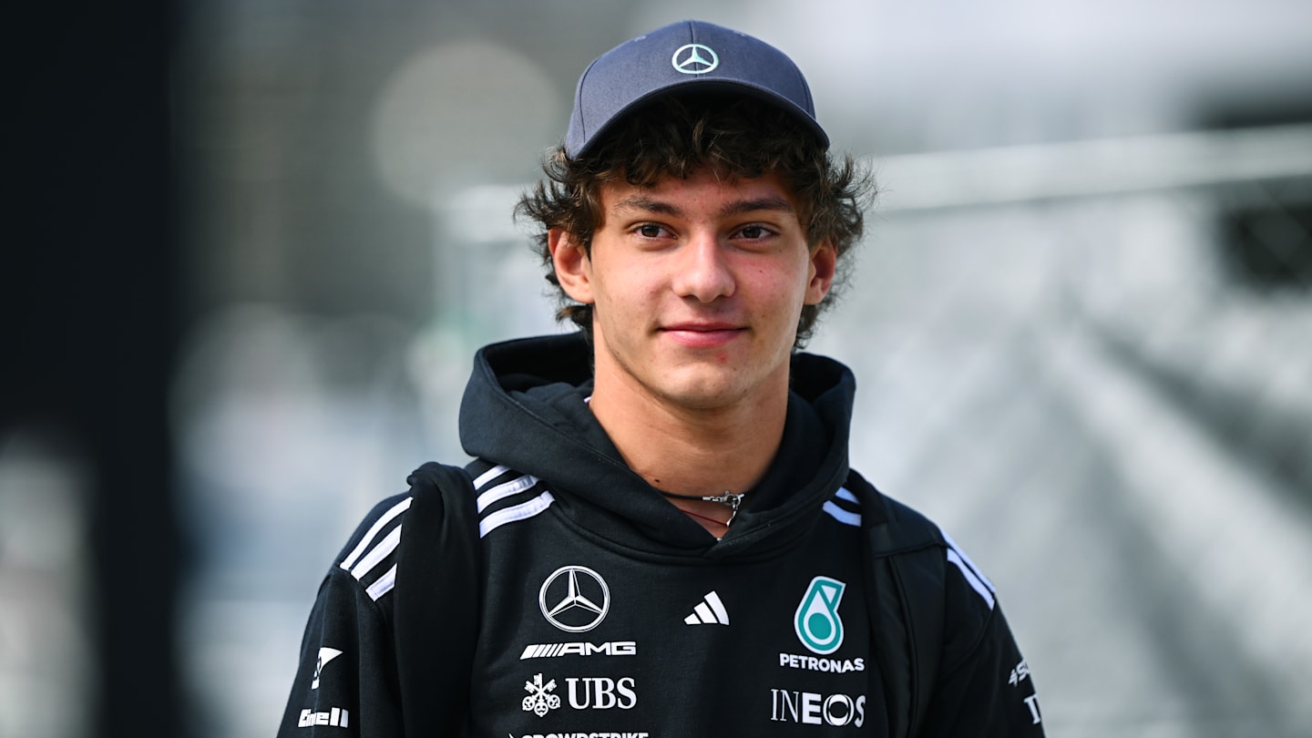 SUZUKA, JAPAN - APRIL 04: Andrea Kimi Antonelli of Italy and Mercedes AMG Petronas F1 Team walks in