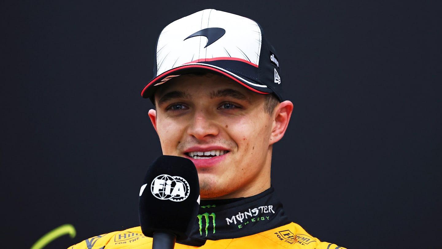 SUZUKA, JAPAN - APRIL 05: Second placed qualifier Lando Norris of Great Britain and McLaren in the