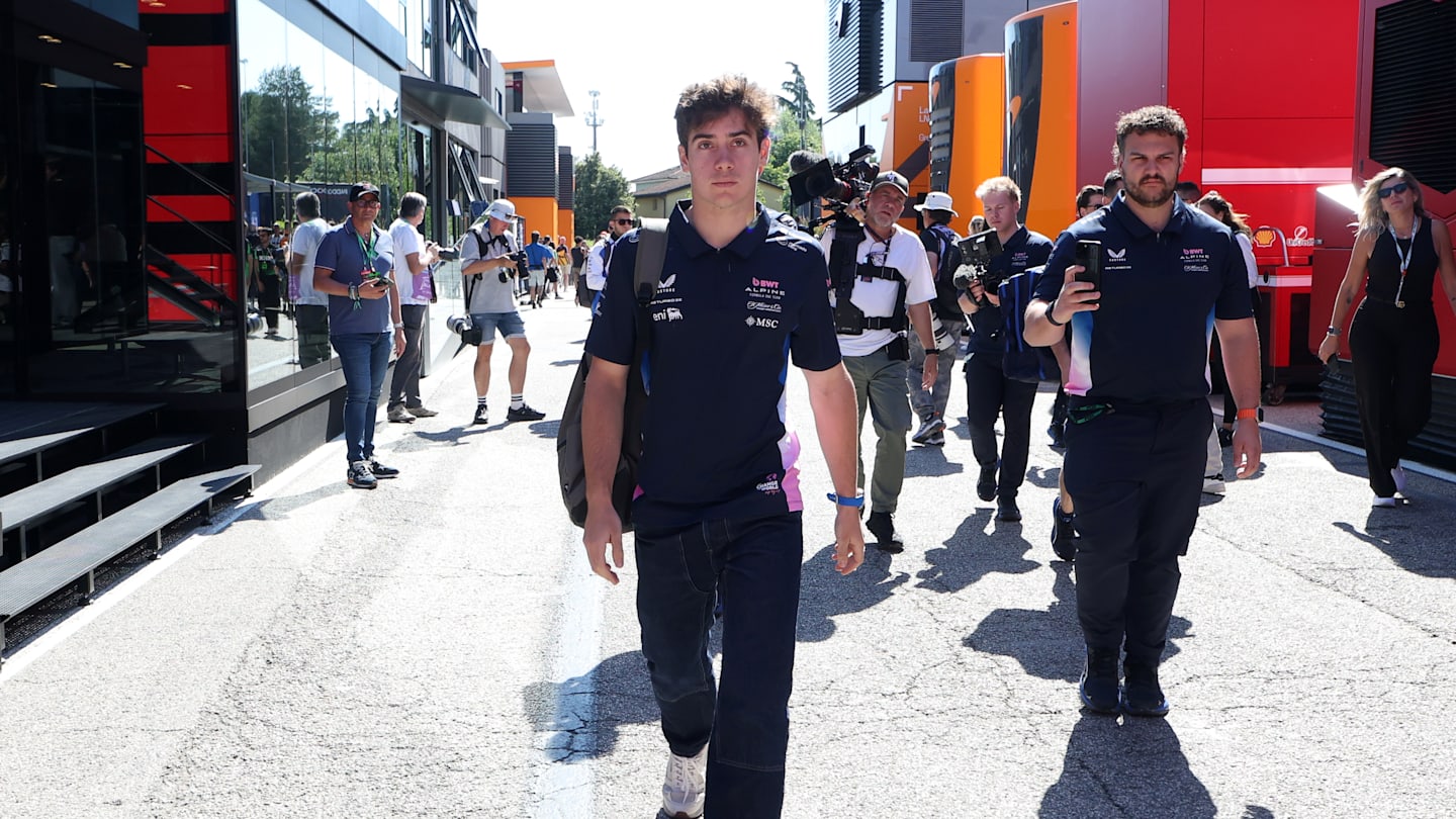 IMOLA, ITALY - MAY 18: Franco Colapinto of Argentina and Alpine F1 arrives in the Paddock prior to