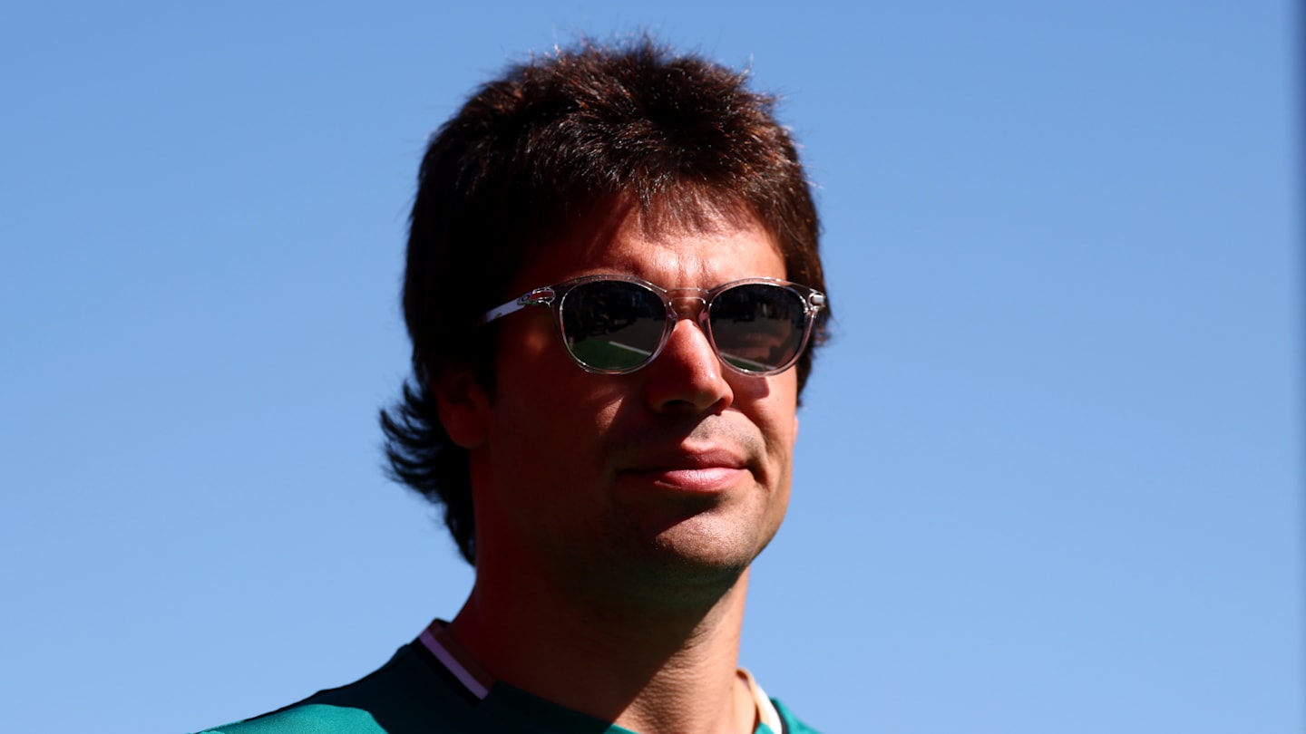 BARCELONA, SPAIN - MAY 30: Lance Stroll of Canada and Aston Martin F1 Team looks on in the Paddock