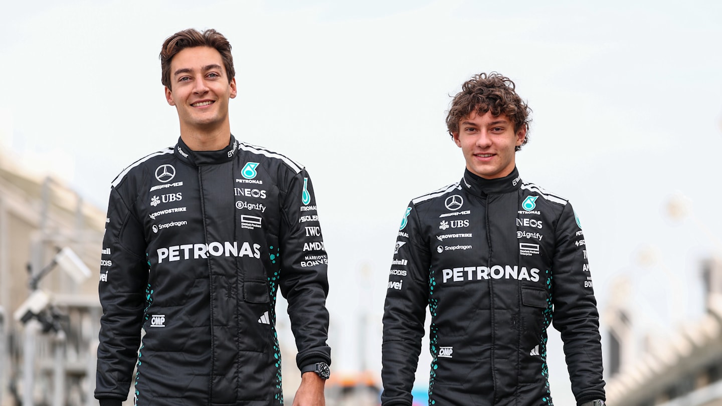 BAHRAIN, BAHRAIN - FEBRUARY 26: George Russell of Great Britain and Mercedes AMG Petronas F1 Team